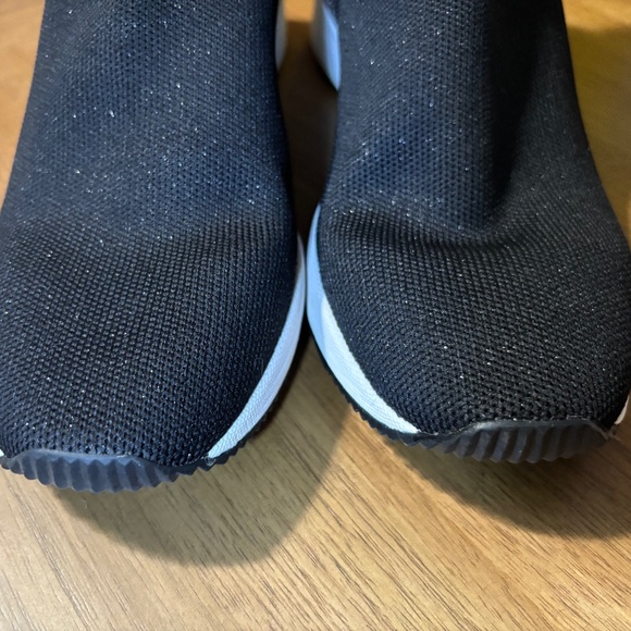 Michael Kors Skyler Embellished Metallic Stretch Knit Sock Sneaker Black Size 10 - Picture 10 of 12